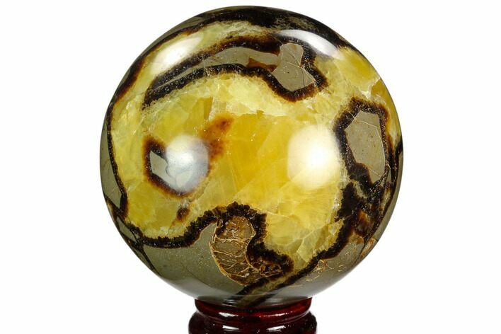 Polished Septarian Sphere - Madagascar #122934